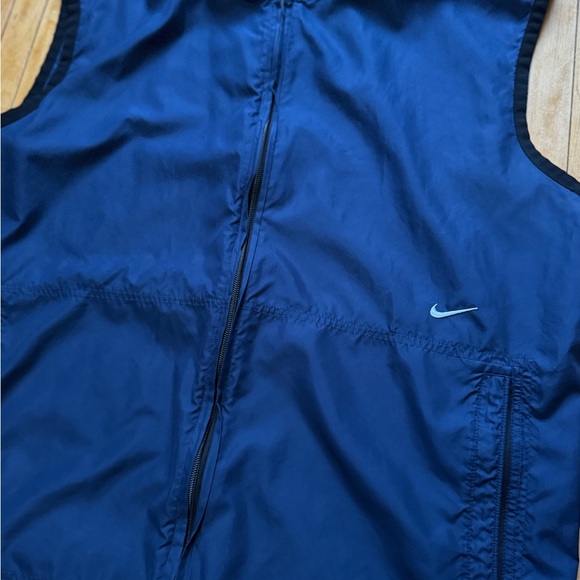 VTG Y2K Men’s Nike Vest Blue Golf Windbreaker Unlined Swoosh Outdoor Sz. L - Picture 2 of 7